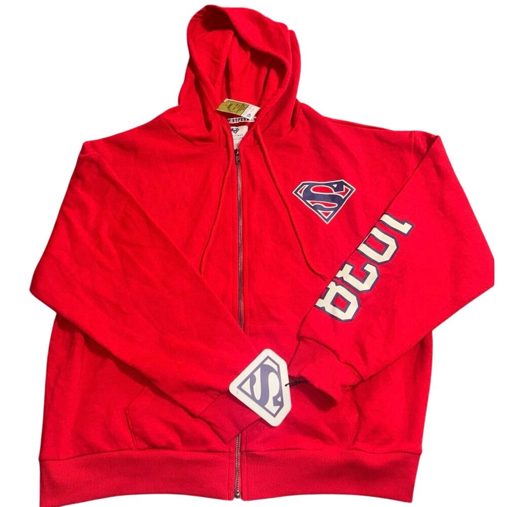 Superman red #38 full-zip hoodie sweatshirt Ross NWT (size large)